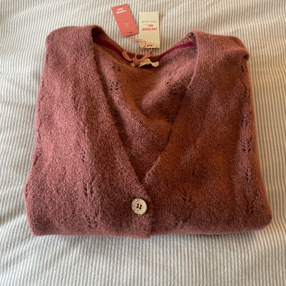 White Stuff pink pointelle cardigan - Picture 9 of 9